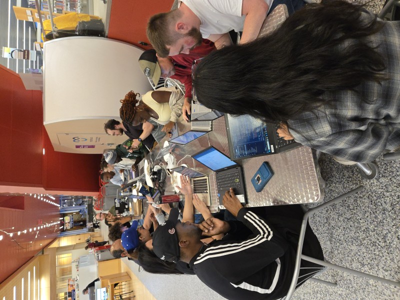 Weekly coding meetup at the Cambridge Public Library